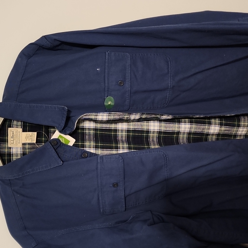 LL bean lined shirt